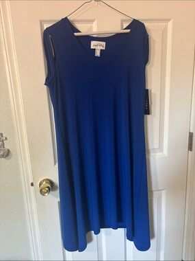 Joseph Ribkoff Cobalt Blue Sleeveless A-Line Dress